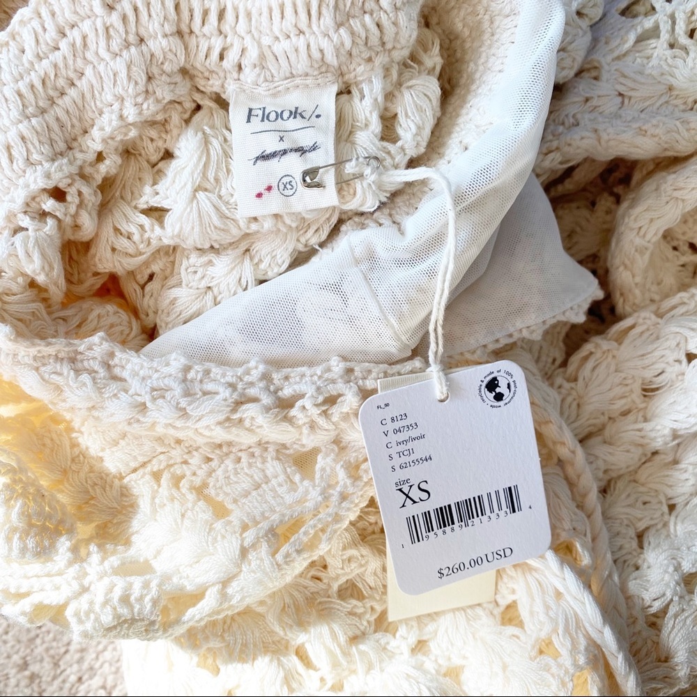 Free People Cream Crochet Knit Maxi Jumpsuit - Picture 5 of 6